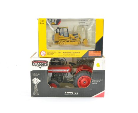 Scale Models 1/16 Massey Ferguson 135 Tractor plus Norscot 1/50 diecast construction issue comprising CAT 963D Track Loader, 