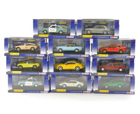 Eleven Boxed Corgi - Vanguards 1/43 diecast Classic Car issues, various as shown including MGB, Bentley and others. Most exce
