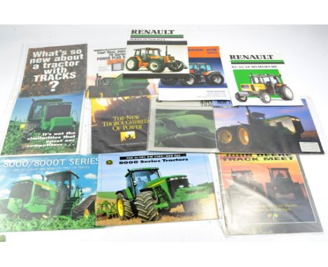 Tractor and Machinery Literature comprising sales brochures and leaflets from John Deere including some interesting older iss