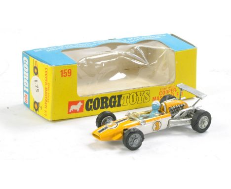 Corgi No. 159 Cooper Maserati Racing Car. Yellow. Excellent with only the odd tiny mark in very good box. 