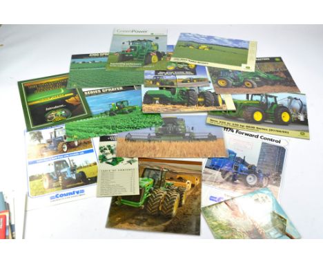 Tractor and Machinery Literature comprising sales brochures and leaflets from County (creased and tears), John Deere, Ford, M