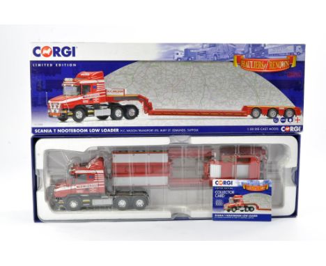 Corgi Diecast Model Truck issue comprising No. CC12838 Scania T Nooteboom Low Loader in the livery of HC Wilson. With Certifi