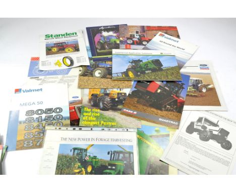 Tractor and Machinery Literature comprising sales brochures and leaflets from Versatile, Case, Same and others. 