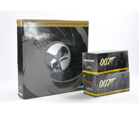 James Bond 007 Corgi Definitive Bond Collection Set plus No. CC07505 Aston Martin Vanquish and No. CC04307 Aston Martin Db5. 