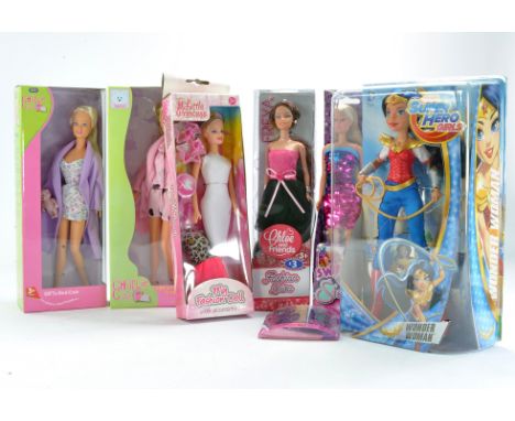 Fashion Dolls comprising various makers plus Mattel Wonder Woman. Generally excellent, some unopened. 