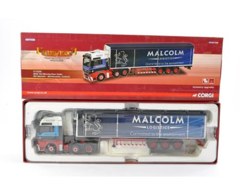 Corgi Diecast Model Truck issue comprising No. CC15209 MAN TGX Moving Floor Trailer in livery of Malcolm. No Certificate but 