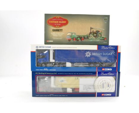 Corgi Diecast Model Truck Issues comprising No. CC12221 Scania Curtainside in the livery of British Sugar, No. CC12215 Scania