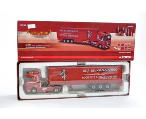 Corgi Diecast Model Truck issue comprising No. CC13824 Mercedes Actros Curtainside in the livery of MJ McGuinness. No Certifi