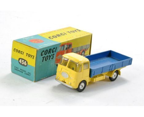 Corgi No. 456 ERF 44F Dropside Lorry. Yellow and Metallic Blue. Excellent, the odd minor mark in excellent box. 