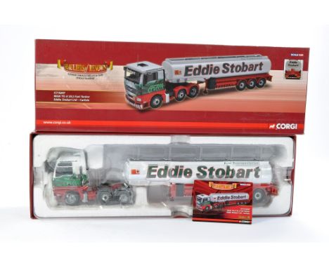 Corgi Diecast Model Truck issue comprising No. CC15207 MAN TG-X Tanker in livery of Eddie Stobart. With Certificate and mirro
