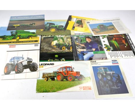 Tractor and Machinery Brochures comprising in excess of 30 mostly John Deere multi page leaflets in addition to single spec s