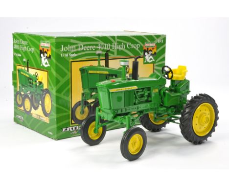 Ertl 1/16 Farm Issue comprising John Deere 4010 High Crop Tractor. National Farm Toy Museum Series 4 Number 4. Has been displ