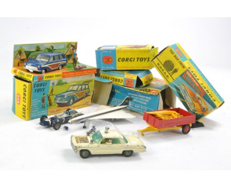 Corgi group of older diecast comprising Ford Consul Cortina Estate, with Golfing Figures, Concorde, Cooper Maserati, Farm Tra
