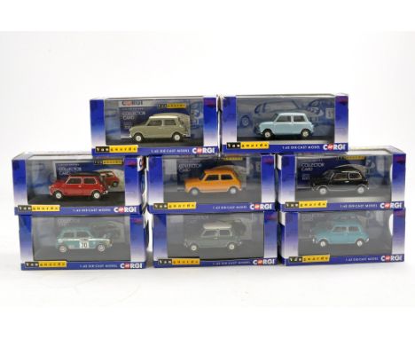 Eight Corgi Vanguards 1/43 diecast issues comprising various Mini Vehicles in varying finishes and liveries. Look to be mostl