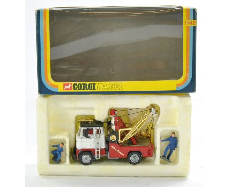 Corgi No. 1142 Holmes Wrecker. Red, White and Gold. Excellent including figures in excellent box. 