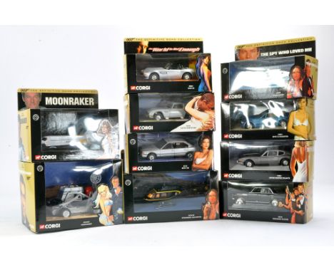 James Bond 007 Corgi Definitive Bond Collection comprising ten boxed diecast issues from the various films. All look to be ex