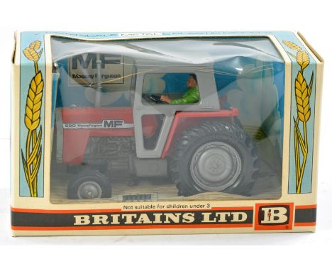 Britains No. 9522 Massey Ferguson 590 Tractor. Excellent, some slight abrasion to decals in very good original box (inc cello