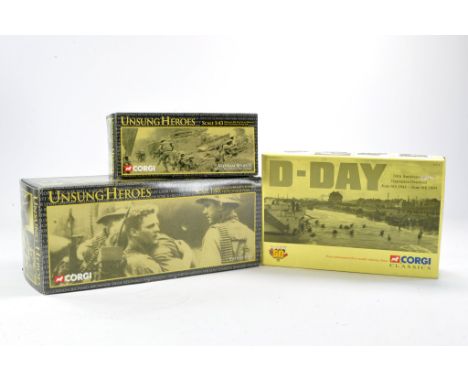 Corgi Diecast Military Vehicle issues x 3 comprising Heritage Series, Classics Set and D-Day Set. Look to be excellent with o