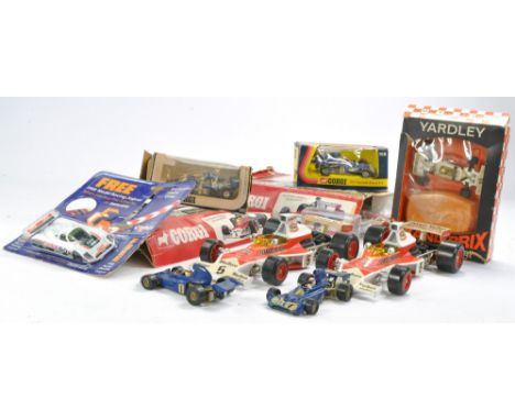 Corgi group of Racing Cars comprising Promotional Yardley McLaren Soap set inclusive of toy and soap in fair box, plus other 