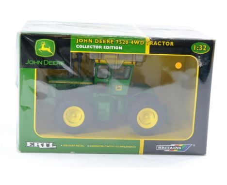 Britains Farm 1/32 issue comprising John Deere 7520 4WD Tractor. Excellent, secure in box and not previously removed from pac