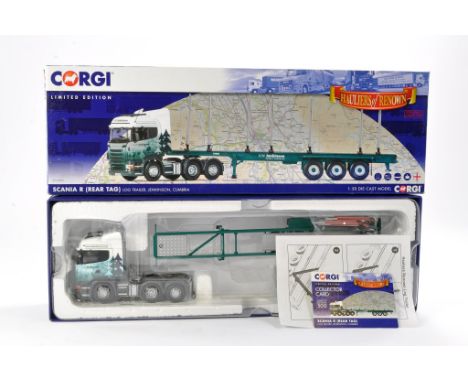 Corgi Diecast Model Truck issue comprising No. CC13761 Scania R Log Trailer in livery of Jenkinson. With Certificate but no m
