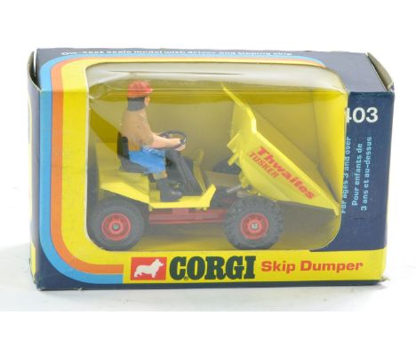 Corgi No. 403 Thwaites Tusker Dumper. Excellent in excellent box. 