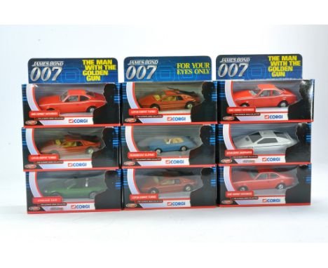 James Bond 007 Corgi Ultimate Bond Collection comprising Nine boxed diecast issues from the various films, some duplicates. A