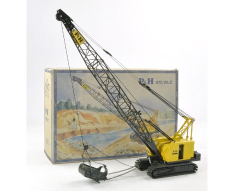 NZG 1/50 diecast construction issue comprising No. 525 P&amp;H 670 WLC Excavator. Generally good to very good, has been displ
