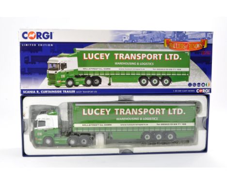 Corgi Diecast Model Truck issue comprising No. CC13777 Scania R Curtainside in the livery of Lucey Transport. No Certificate 