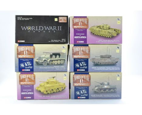 Corgi Diecast Military 1/50 issues comprising Six Tanks including North Africa Series and other WW2 issues. All look to be ve