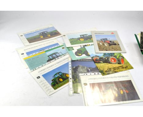 Tractor and Machinery Literature comprising sales brochures and leaflets from John Deere, New Holland, Valmet and others. App