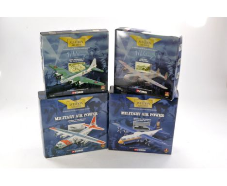Corgi Aviation Archive Diecast Model Aircraft comprising No. 48404 Lockheed Hercules USCG, No. 48203 Boeing 299 RAF CC, No. 4