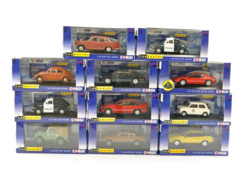 Eleven Boxed Corgi - Vanguards 1/43 diecast Classic Car issues, various as shown including  Ford Capri, Lotus Espirit and oth