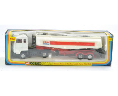 Corgi No. 1158 Exxon Petrol Tanker with Ford Tilt Cab. Excellent in good to very good original box, some minor creasing. 