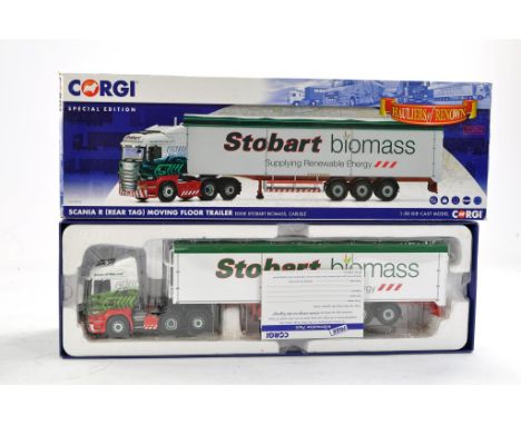 Corgi Diecast Model Truck Issue comprising No. CC13756 Scania R Moving Floor Trailer in the livery of Eddie Stobart. Looks to