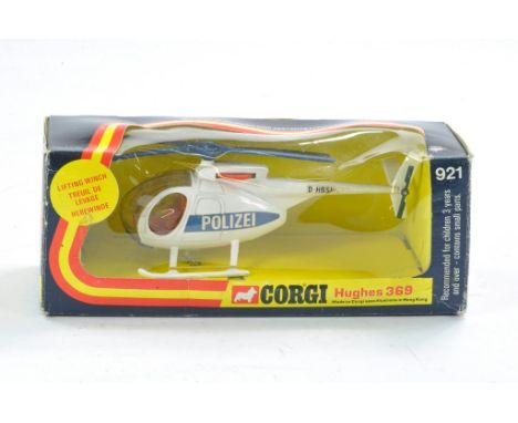 Corgi No. 921 Hughes 369 Helicopter. Polizei. Export issue. Excellent in very good box. 