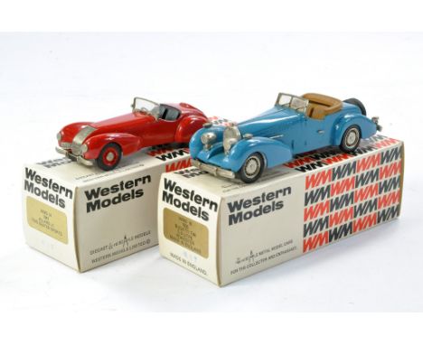 Western Models 1/43 White Metal 1935 Bugatti T46 Roadster plus 1947 Allard J1 Two Seater. Both look to be very good to excell