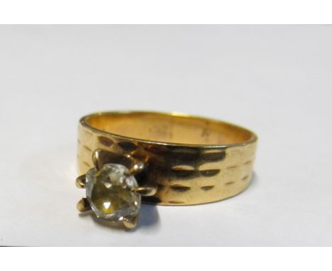 A 9ct gold single stone diamond ring approx 0.5ct 3.5g