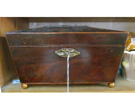 A 19th Century sarcophagus tea caddy