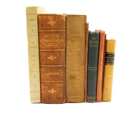 Eight various books on spas, water cures, etc, comprising: 1- Les Amusemens de Spa: or, The Gallantries of the Spaw in German