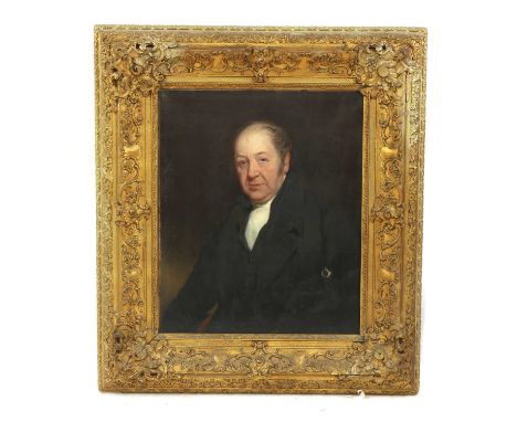 English School, 19th century,Portrait of a gentlemanoil on canvas76 x 63cmCondition report: There is a hole to the lower righ