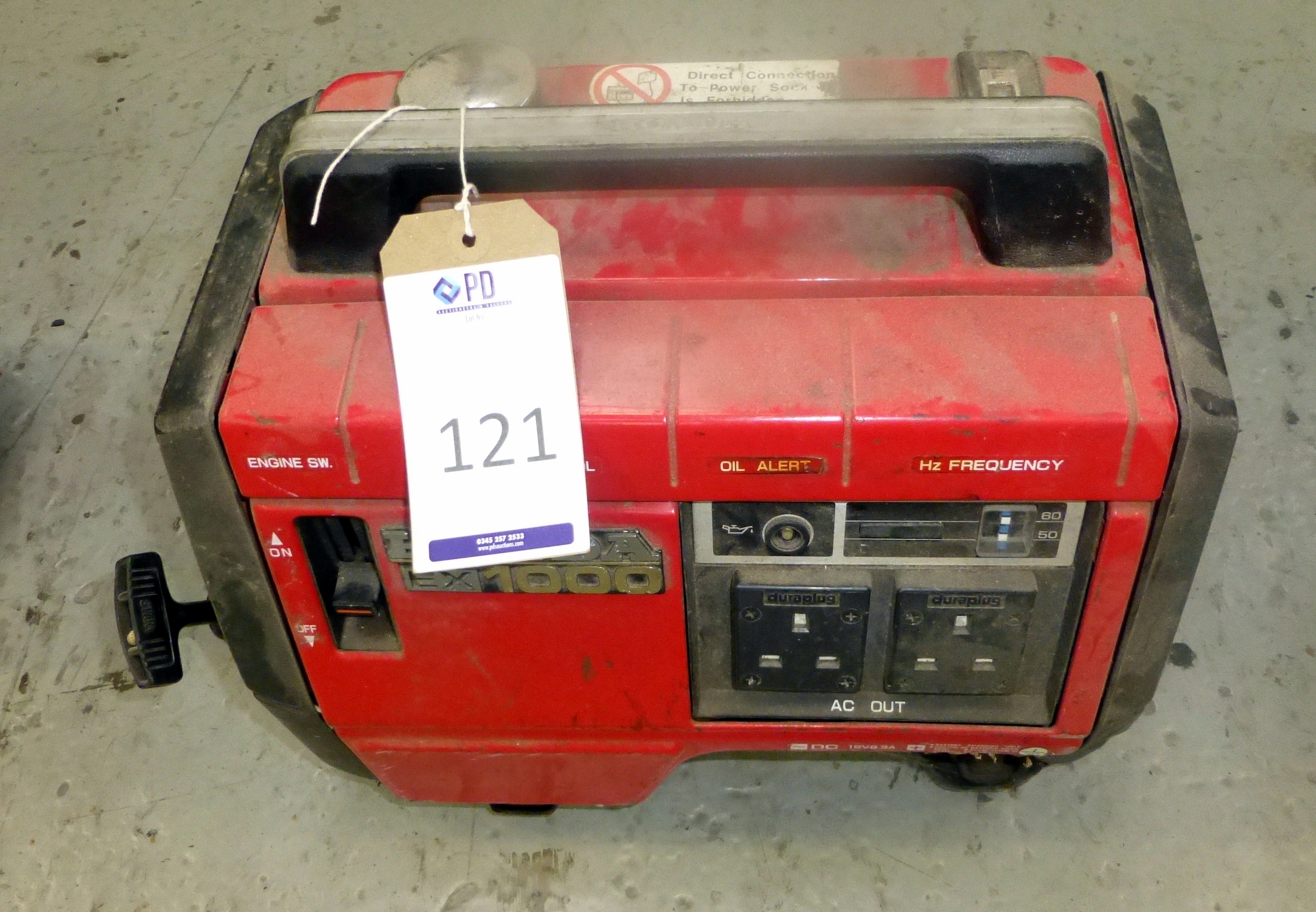 Honda EX1000 Portable Petrol Generator with Twin 240v AC Output And 12v