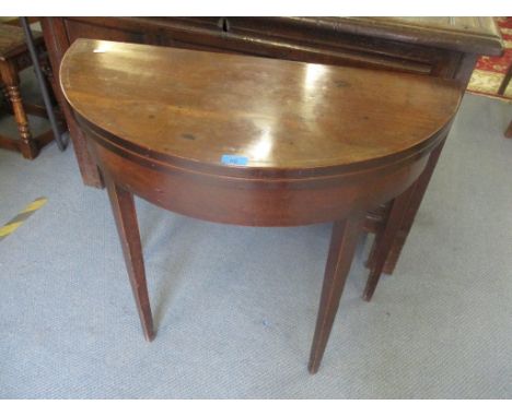 A Georgian mahogany fold over card table, 71cm h x 84cm wLocation: 