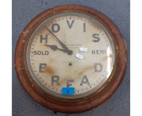 A late 19th/early 20th century Bravington's Hovis Bread advertising clock A/FLocation: RWM 