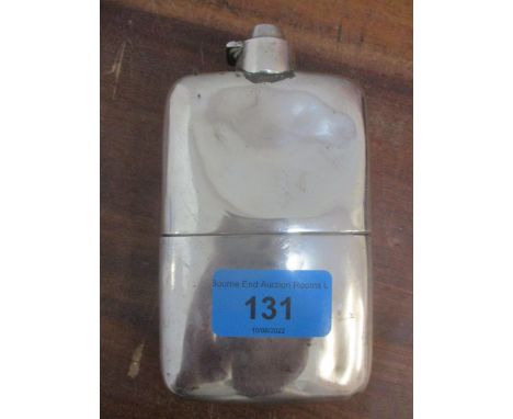 A Victorian silver hip flask, Birmingham 1900, H &amp; T maker's mark, weight 158.25g A/F Location: 