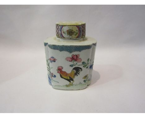 A ceramic Chinese tea caddy 