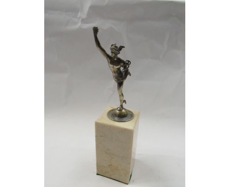A vintage model of Hermes on a marble base 