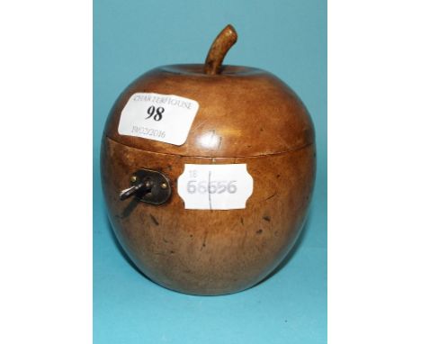 A tea caddy, in the form of an apple, 12.5 cm high Condition report Report by GH

Please note this is a modern reproduction p