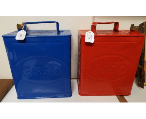 EXTRA LOT: Two Esso two gallon petrol cans (restored) (2)