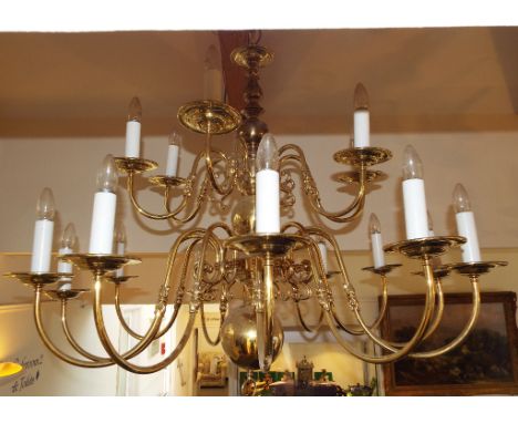 An 18th century style 18 light electrolier